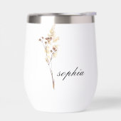 Personalized Tumbler,Custom Birth Flowers Tumbler  (左面)