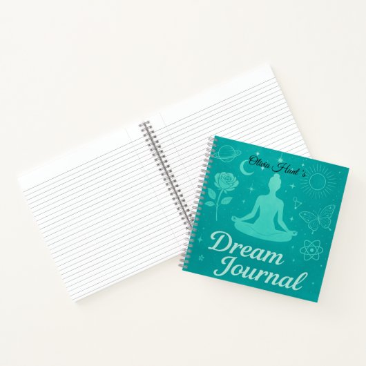 Personalized Turquoise Dream Journal Notebook ノートブック (内部)