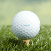 Personalized Turquoise Name Titleist VI Golf Balls ゴルフボール (インサイチュ 木)