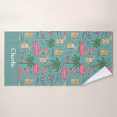 Personalized Turquoise Summer Vibes バスタオル (バスタオル)