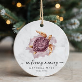 Personalized Turtle In Loving Memory Keepsake セラミックオーナメント