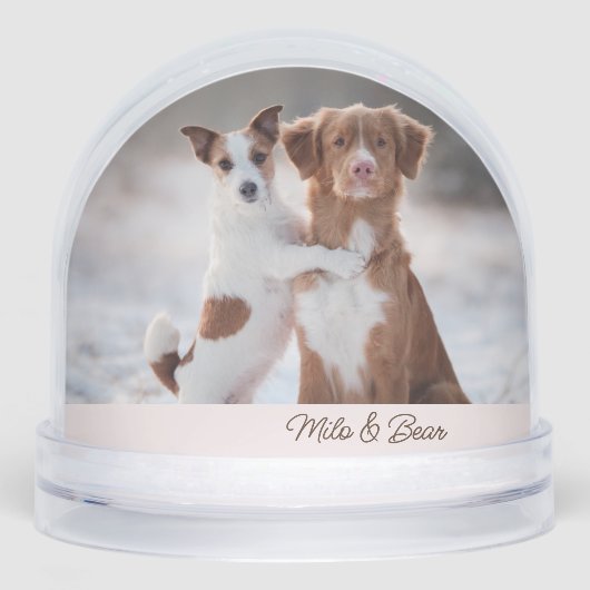 Personalized two dogs photo two names (正面)