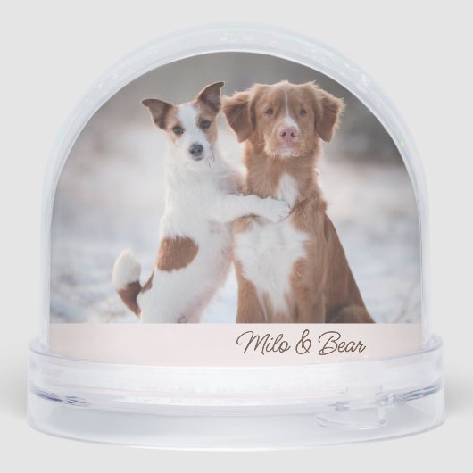 Personalized two dogs photo two names (裏面)