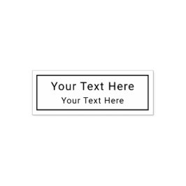 Personalized Two Line Self-Inking Stamp セルフインキングスタンプ