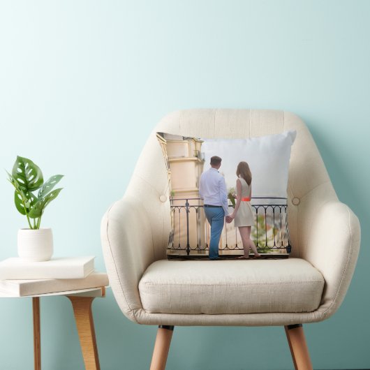Personalized Two Photo Throw Pillow クッション (椅子)