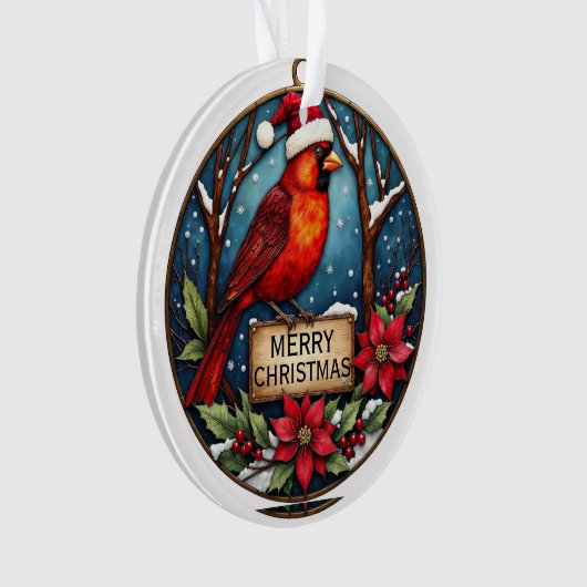 Personalized Two-Sided Cardinal Ornament オーナメント (正面)