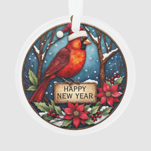 Personalized Two-Sided Cardinal Ornament オーナメント (裏面)