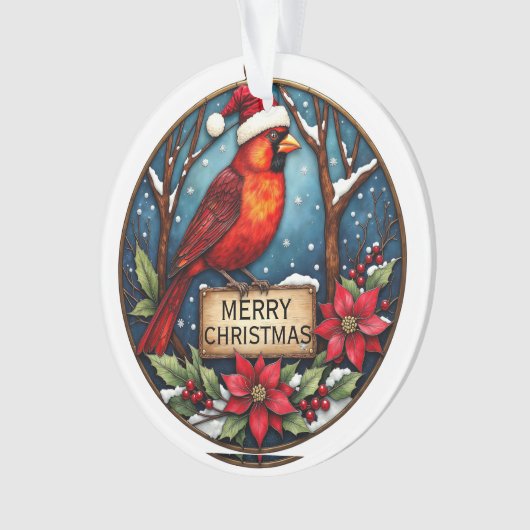 Personalized Two-Sided Cardinal Ornament  オーナメント (正面)