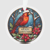 Personalized Two-Sided Cardinal Ornament オーナメント (正面)