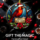 Personalized Two-Sided Cardinal Ornament セラミックオーナメント