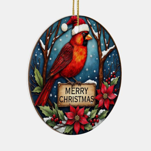 Personalized Two-Sided Cardinal Ornament  セラミックオーナメント (右)