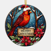 Personalized Two-Sided Cardinal Ornament セラミックオーナメント (正面)