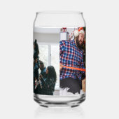 Personalized Two Sided Family Christmas Photo  ガラス缶 (左)