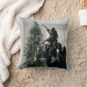 Personalized Two Sided Family Christmas Photo  クッション (ブランケット)