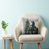 Personalized Two Sided Family Christmas Photo  クッション (椅子)