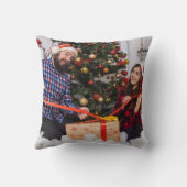 Personalized Two Sided Family Christmas Photo  クッション (裏面)