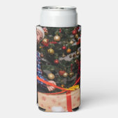 Personalized Two Sided Family Christmas Photo  スリム缶クーラー (Seltzer裏面)