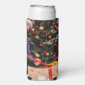 Personalized Two Sided Family Christmas Photo  スリム缶クーラー (Seltzer正面)