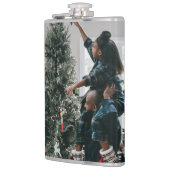 Personalized Two Sided Family Christmas Photo  フラスク (左)