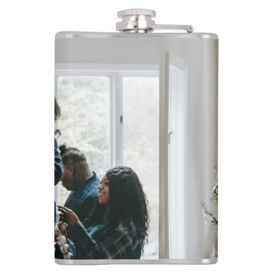 Personalized Two Sided Family Christmas Photo  フラスク (裏面)