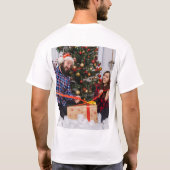 Personalized Two Sided Family Christmas Photo  Tシャツ (裏面)