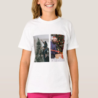 Personalized Two Sided Family Christmas Photo  Tシャツ