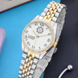 Personalized Two-Tone Roman Numeral Elegant Custom 腕時計