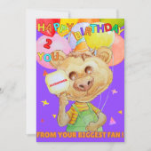 Personalized two years old birthday greeting card シーズンカード (正面)