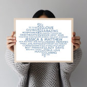 Personalized Typography Word Cloud for Couples ポスター