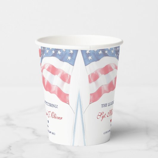 Personalized U.S. Military Retirement 紙コップ (右)