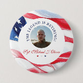 Personalized U.S. Military Retirement Photo 缶バッジ (正面)