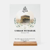Personalized Umrah Mubarak Acrylic Sign アクリルサイン (正面)