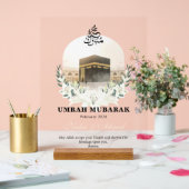 Personalized Umrah Mubarak Acrylic Sign アクリルサイン (ウェディング)