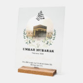 Personalized Umrah Mubarak Acrylic Sign アクリルサイン (傾斜)