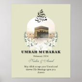 Personalized Umrah Mubarak Gifts & Islamic Wall Ar ポスター (正面)