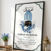Personalized Umrah Mubarak Islamic Wall Art Poster ポスター