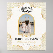 Personalized Umrah Mubarak Photo Poster Custom I ポスター (正面)