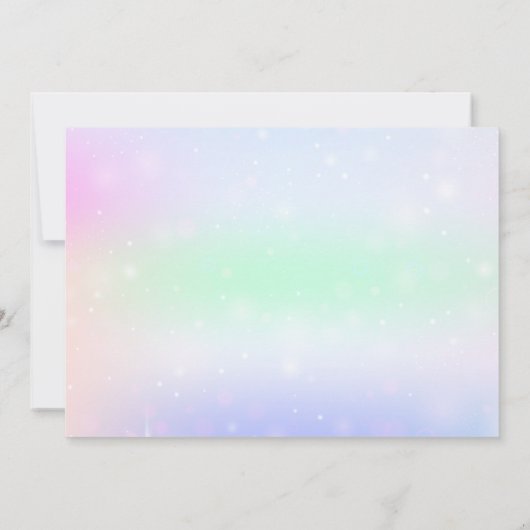 Personalized Unicorn 2nd Birthday Photo Invitation 招待状 (裏面)