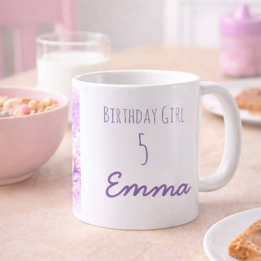 Personalized Unicorn Birthday Girl Mug Unicorn🦄 コーヒーマグカップ