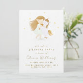 Personalized Unicorn Birthday Invitation for Girls 招待状 (スタンド正面)