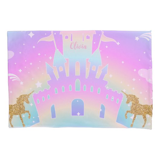 Personalized Unicorn Pillow Case - unicorn decor 枕カバー (正面)