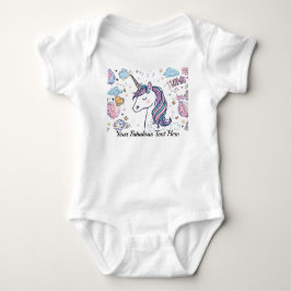 Personalized Unicorn Teddy Bear for Kids  Lovers ベビーボディスーツ