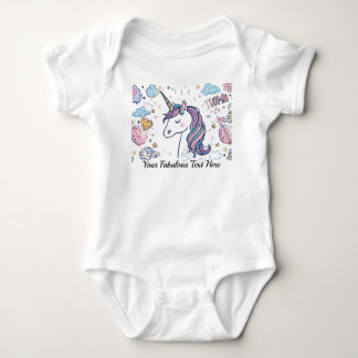 Personalized Unicorn Teddy Bear for Kids Lovers ベビーボディスーツ