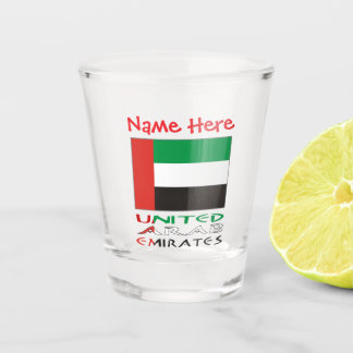 Personalized United Arab Emirates Flag ショットグラス