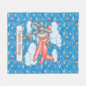 Personalized Up Up And Away Fleece Blanket フリースブランケット (正面(横))