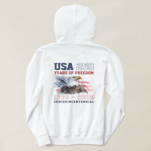 Personalized USA 1776 America's 250th Anniversary パーカ (デザイン裏面)
