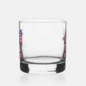 Personalized USA 250–Patriotic Retro Marquee ウイスキーグラス (左)