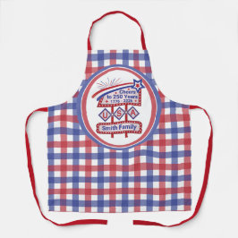 Personalized USA 250–Patriotic Retro Marquee エプロン