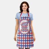 Personalized USA 250–Patriotic Retro Marquee エプロン (着用した状態)
