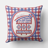 Personalized USA 250–Patriotic Retro Marquee クッション (裏面)
